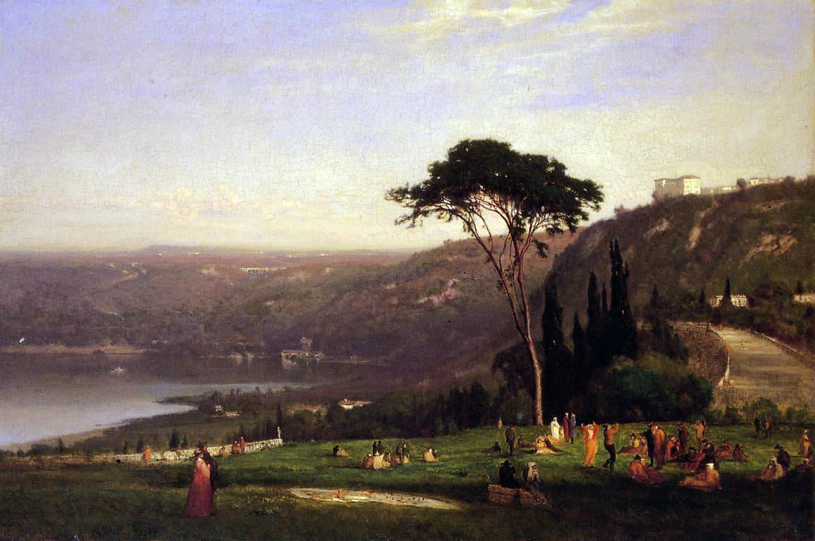  George Inness Lake Albano - Canvas Print