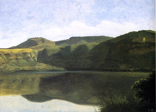  Joseph August Knip Lake Albano with Palazzolo - Canvas Print