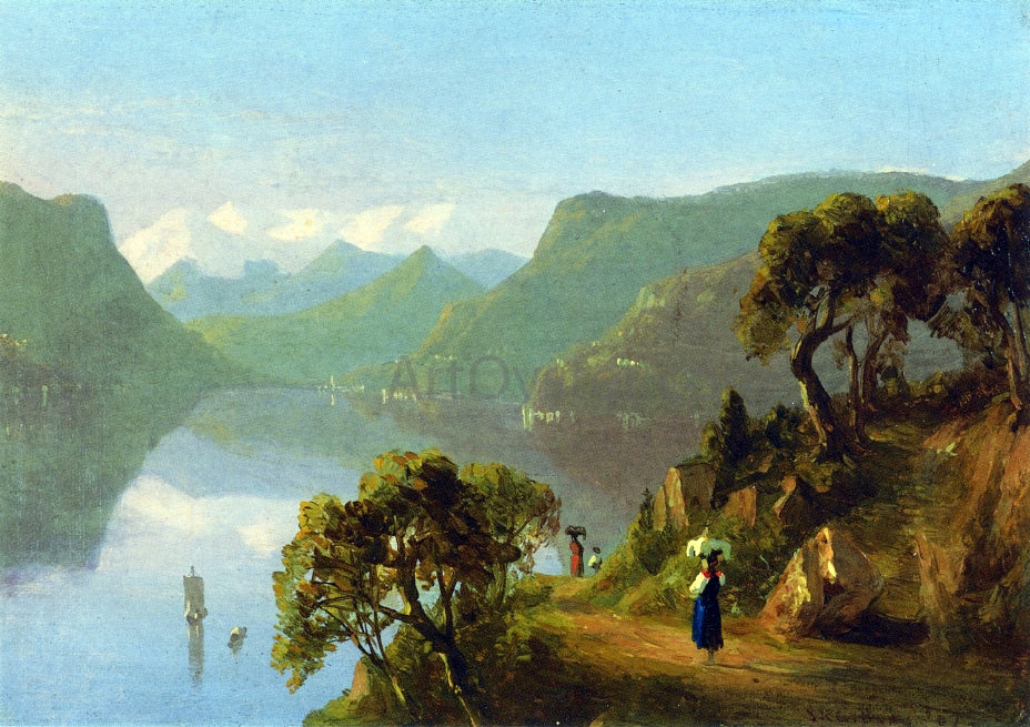  Sanford Robinson Gifford Lake Como - Canvas Print