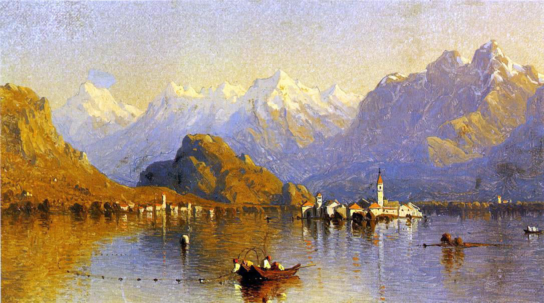  Sanford Robinson Gifford Lake Maggiore - Canvas Print