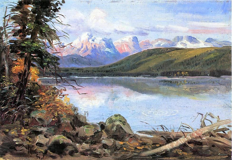  Charles Marion Russell Lake McDonald - Canvas Print