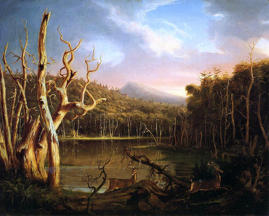  Thomas Cole Lake with Dead Trees (also known as Catskill) - Canvas Print
