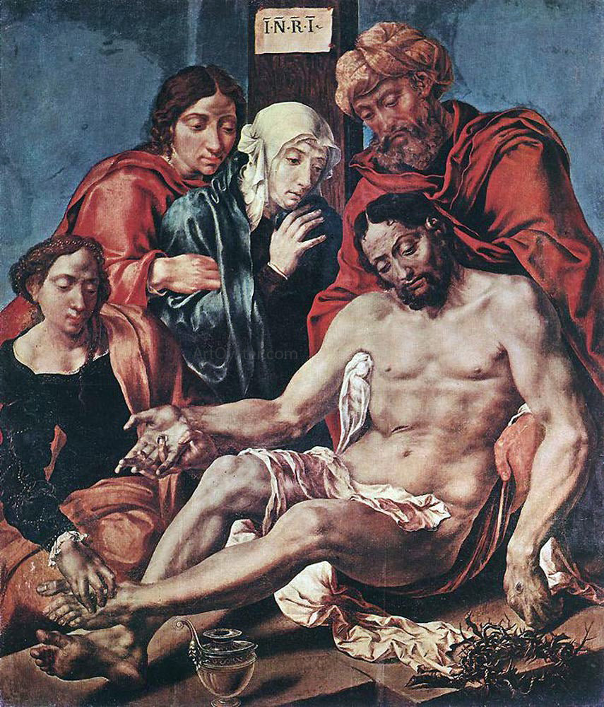  Maerten Van Heemskerck Lamentation of Christ - Canvas Print