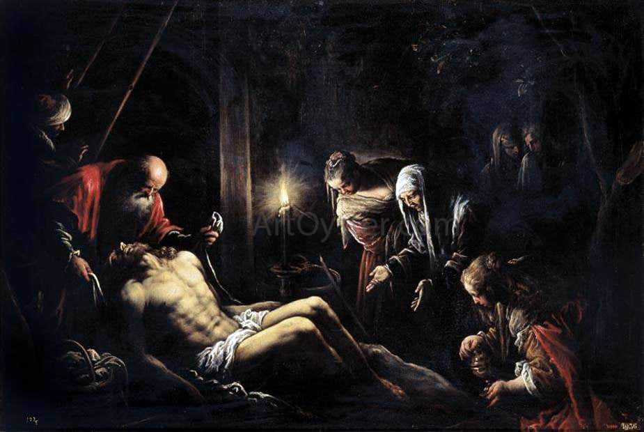  Francesco Bassano Lamentation over the Dead Christ - Canvas Print