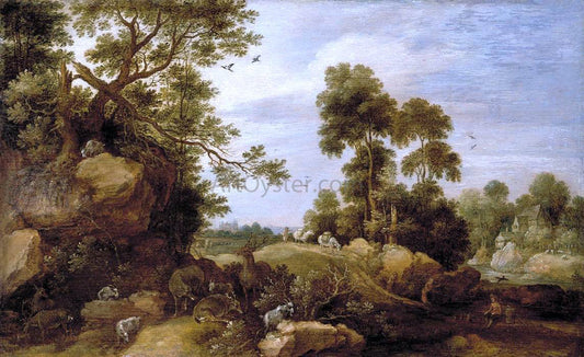  Gillis Claesz D'Hondecoeter Landscape - Canvas Print