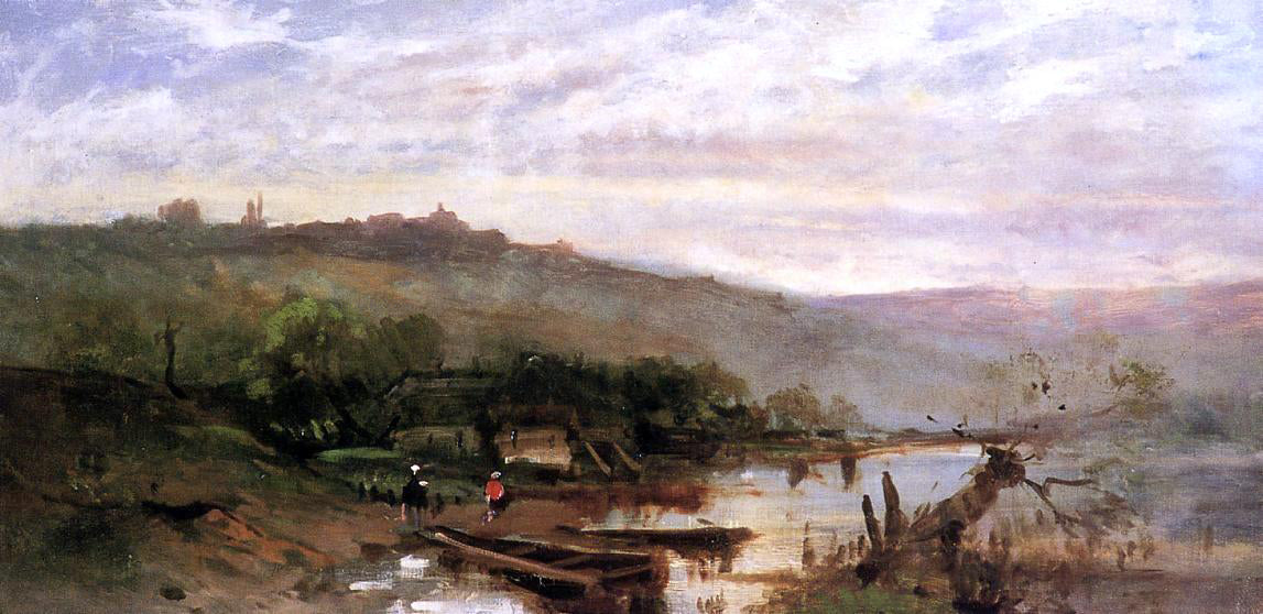 Frank Duveneck Landscape at Polling Canvas Print – Art MegaMart