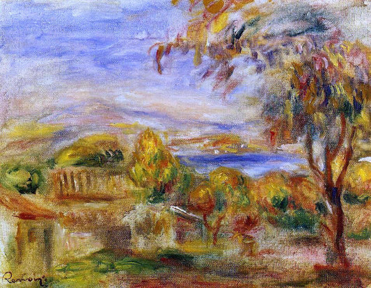  Pierre Auguste Renoir Landscape by the Sea - Canvas Print