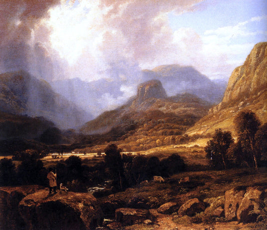 William Havell Landscape in the Lake District with the Vale of St. John between Thirlmere and Keswick - Canvas Print