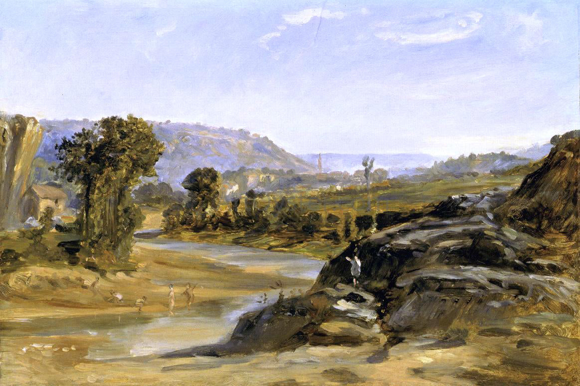  Paul Huet Landscape in the South of France - Canvas Print