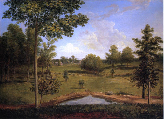  Charles Willson Peale Landscape Looking Towards Sellers Hall from Mill Bank - Canvas Print
