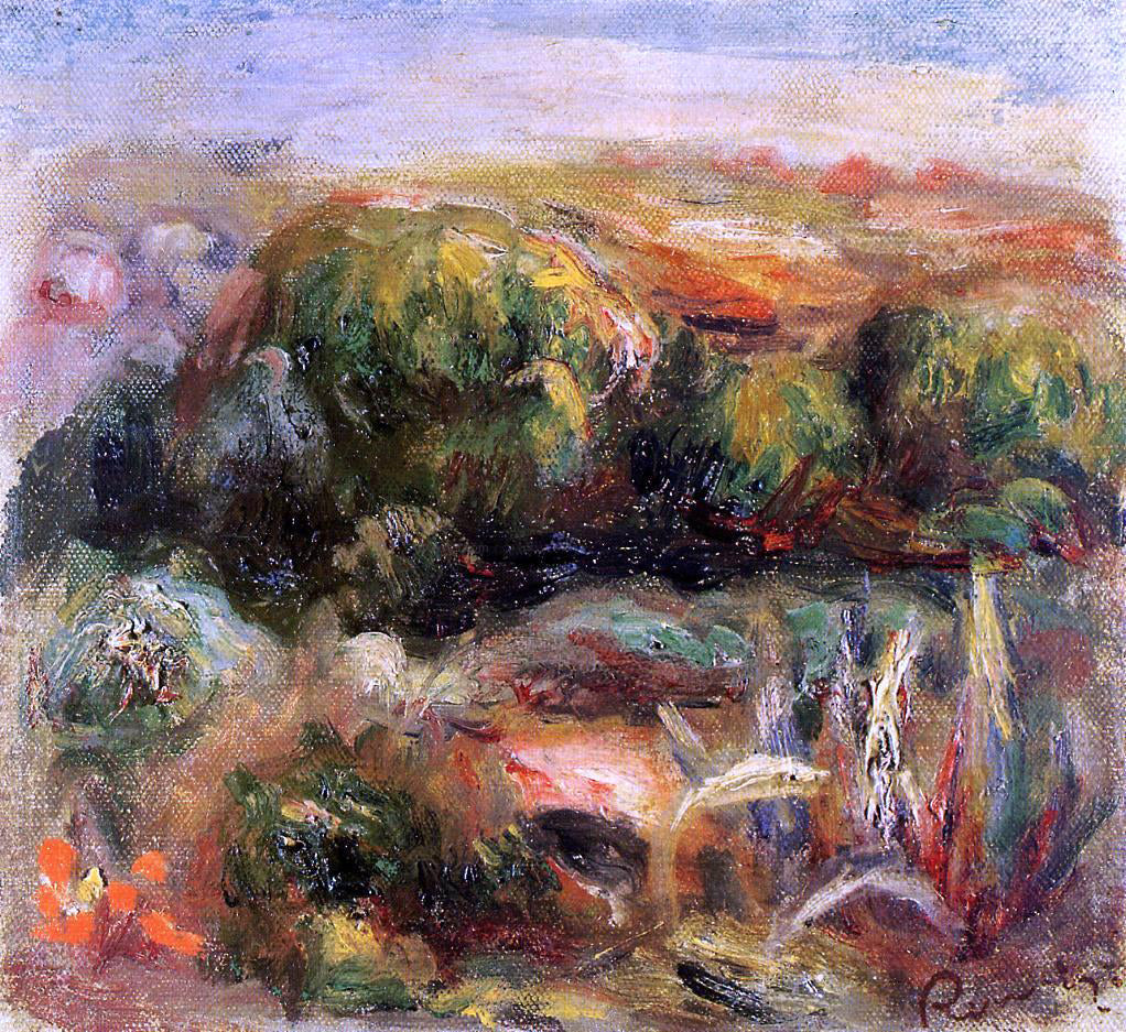  Pierre Auguste Renoir Landscape near Cagnes - Canvas Print