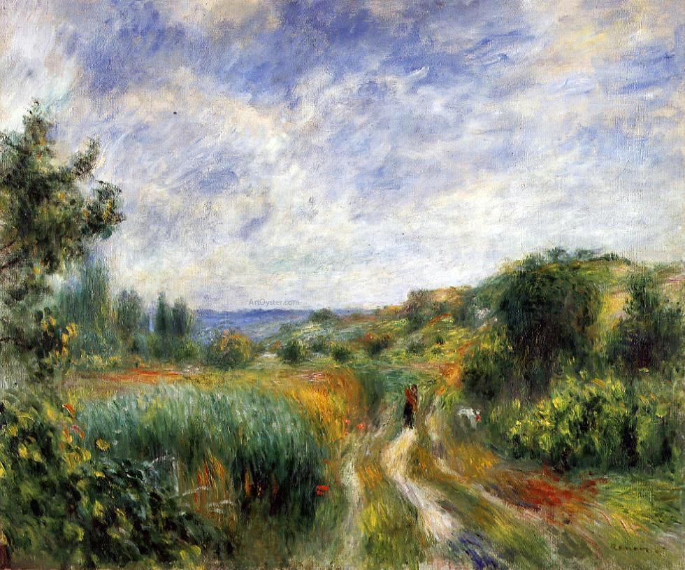  Pierre Auguste Renoir Landscape near Essoyes - Canvas Print