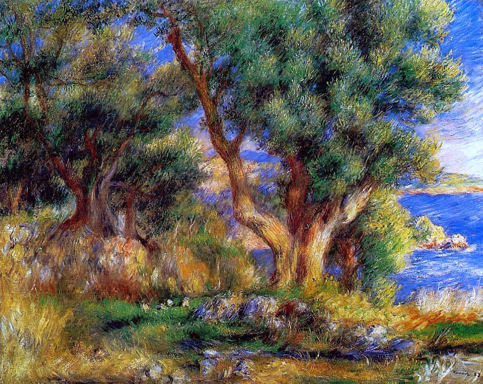  Pierre Auguste Renoir Landscape near Manton - Canvas Print