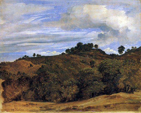  Heinrich Carl Reinhold Landscape near Olevano: La Serpentara - Canvas Print