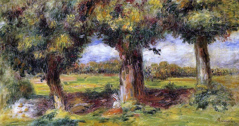  Pierre Auguste Renoir Landscape near Pont-Aven - Canvas Print