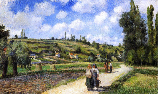  Camille Pissarro Landscape near Pontoise, the Auvers Road - Canvas Print