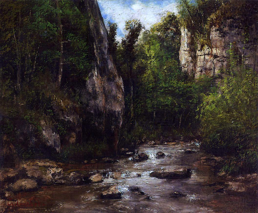  Gustave Courbet Landscape near Puit Noir, near Ornans - Canvas Print