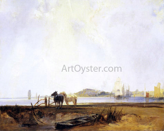  Richard Parkes Bonington Landscape near Quilleboeuf - Canvas Print