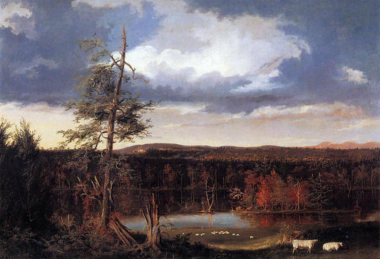  Thomas Cole Landscape, the Seat of Mr. Featherstonhaugh in the Distance - Canvas Print