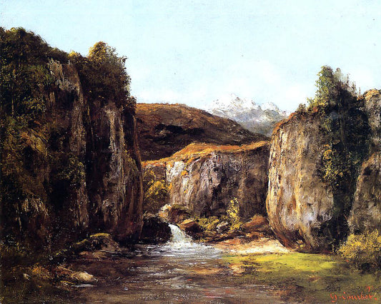  Gustave Courbet Landscape: The Source among the Rocks of the Doubs - Canvas Print