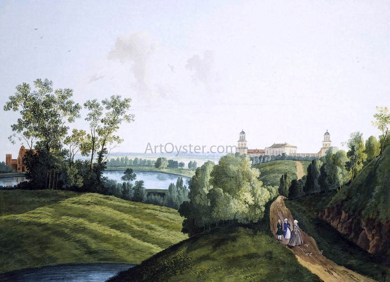  Semyon Fyodorovich Shchedrin Landscape with a Farm in the Park in Tsarskoye Selo - Canvas Print