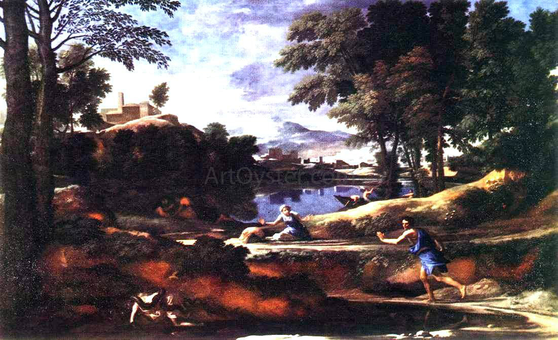  Nicolas Poussin Landscape with a Man Killed by a Snake - Canvas Print