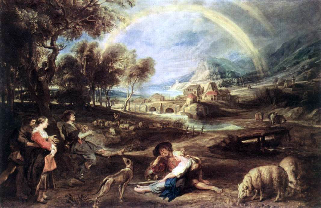  Peter Paul Rubens Landscape with a Rainbow - Canvas Print