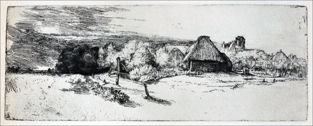  Rembrandt Van Rijn The Landscape with a Ruined Tower and a Clear Foreground - Canvas Print