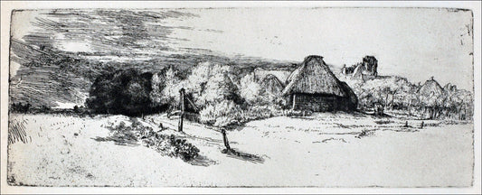  Rembrandt Van Rijn The Landscape with a Ruined Tower and a Clear Foreground - Canvas Print