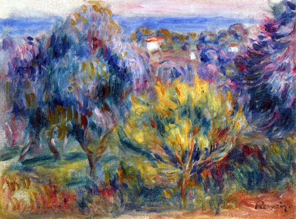  Pierre Auguste Renoir Landscape with a View of the Sea - Canvas Print