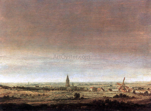 Hercules Seghers Landscape with City on a River - Canvas Print