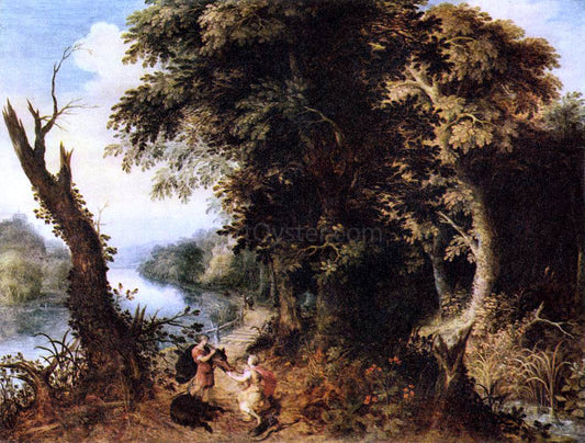  Abraham Govaerts Landscape with Diana Receiving the Head of a Boar - Canvas Print