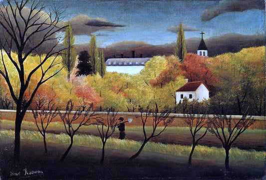  Henri Rousseau A Landscape with Farmer - Canvas Print