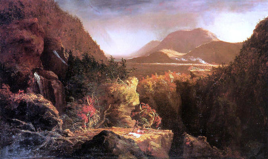  Thomas Cole Landscape with Figures: A Scene from 'The Last of the Mohicans' - Canvas Print