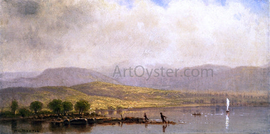  Homer Dodge Martin Landscape with Fisherman - Canvas Print