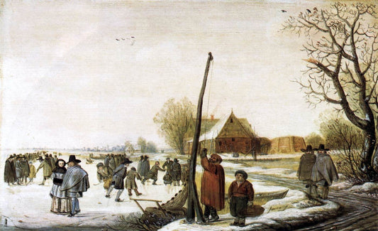  Barend Avercamp Landscape with Frozen River - Canvas Print