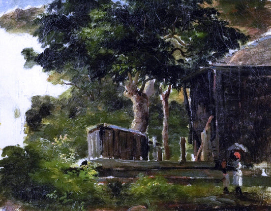  Camille Pissarro Landscape with House in the Woods in Saint Thomas, Antilles - Canvas Print