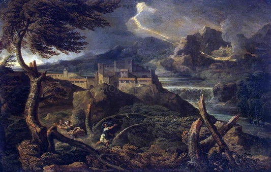  Gaspard Dughet Landscape with Lightning - Canvas Print