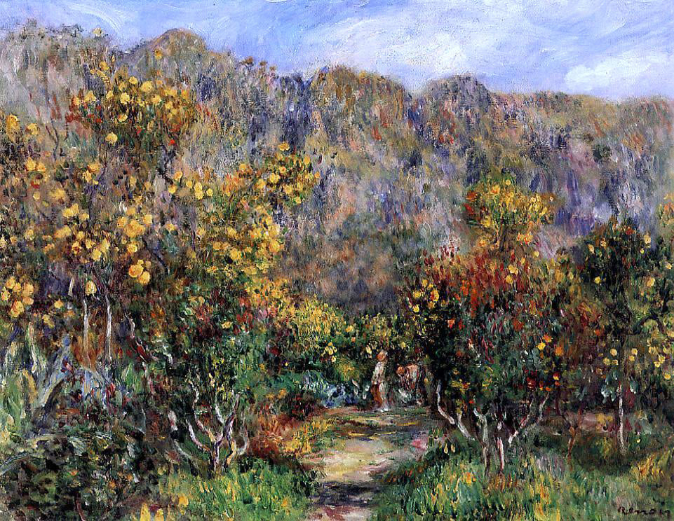  Pierre Auguste Renoir Landscape with Mimosas - Canvas Print