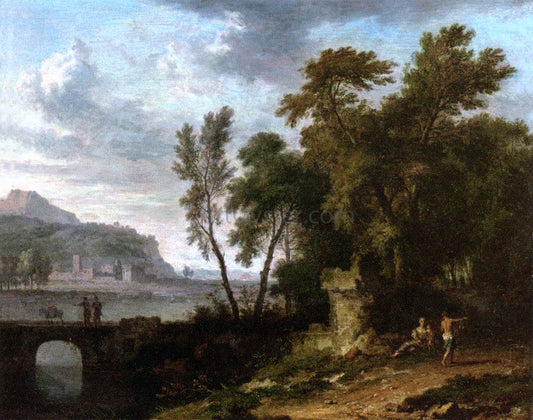  Jan Van Huysum Landscape with Ruin and Bridge - Canvas Print