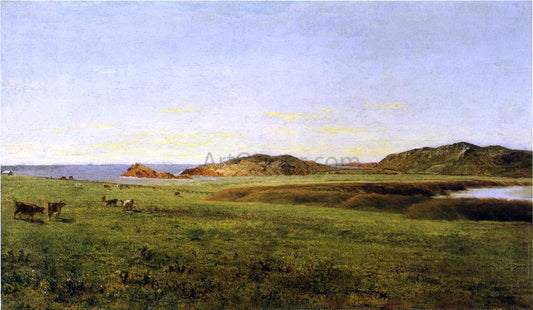  John Frederick Kensett Landscape with Sea: Paradise Rocks, Newport, Rhode Island - Canvas Print