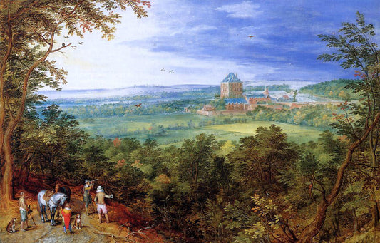  The Elder Jan Bruegel Landscape with the Chateau de Mariemont - Canvas Print