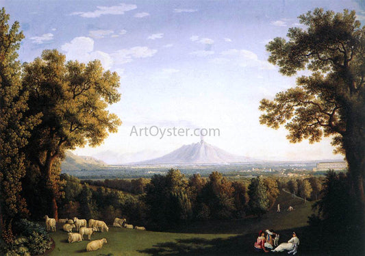  Jacob Philipp Hackert Landscape with the Palace of Caserta and Vesuvius - Canvas Print