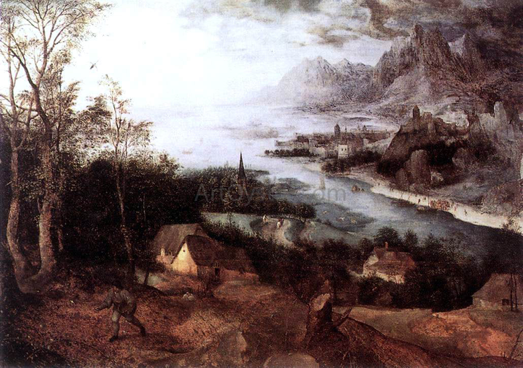  The Elder Pieter Bruegel Landscape with the Parable of the Sower - Canvas Print