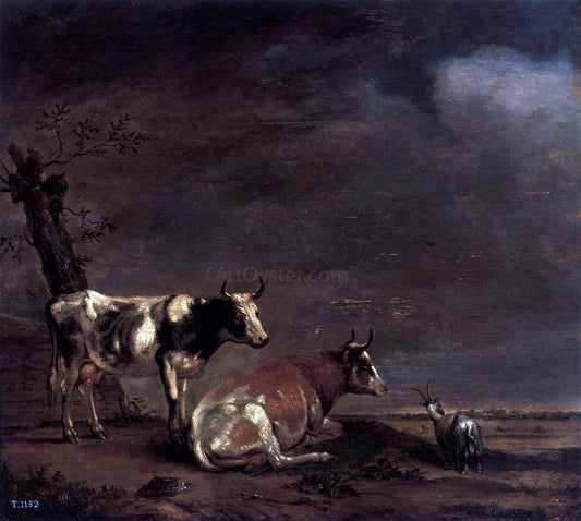  Paulus Potter Landscape with Two Cows and a Goat - Canvas Print