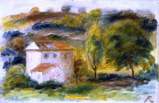  Pierre Auguste Renoir Landscape with White House - Canvas Print