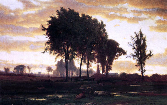  George Inness Landscape-sunset - Canvas Print