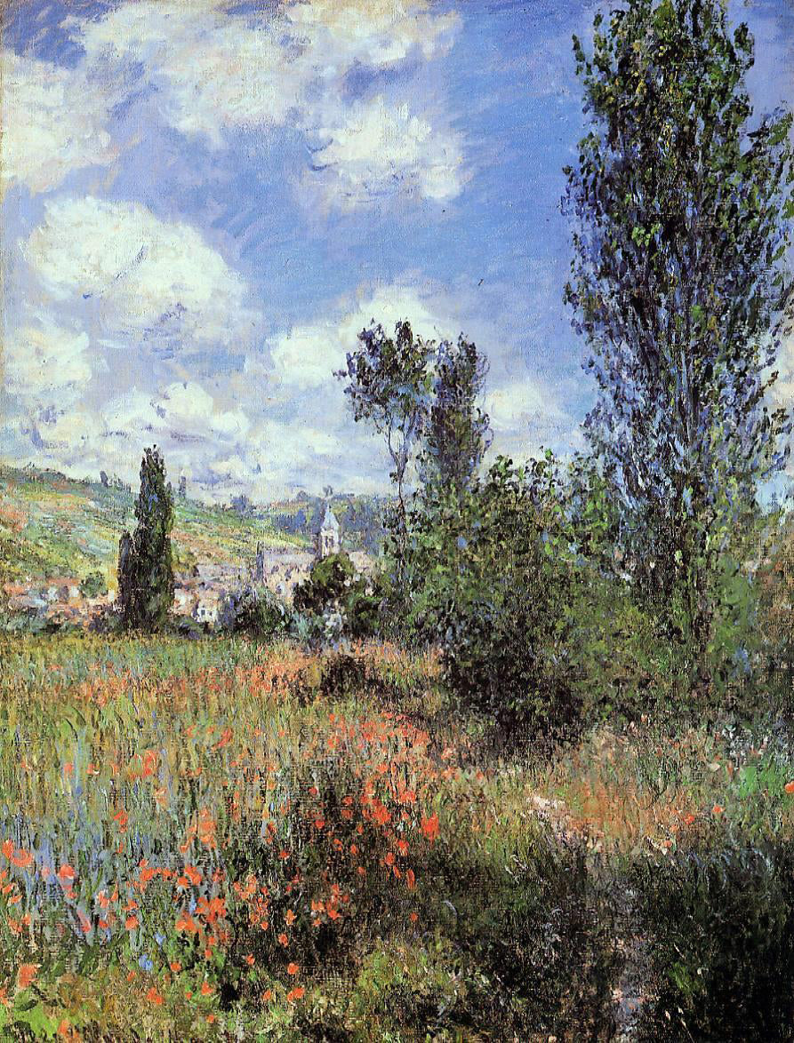  Claude Oscar Monet Lane in the Poppy Fields, Ile Saint-Martin - Canvas Print