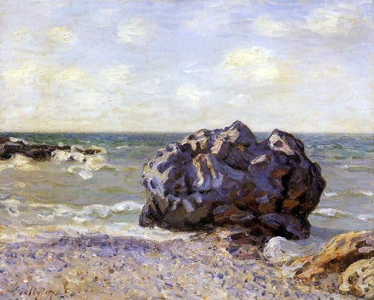  Alfred Sisley Langland Bay, Storr's Rock, Morning - Canvas Print