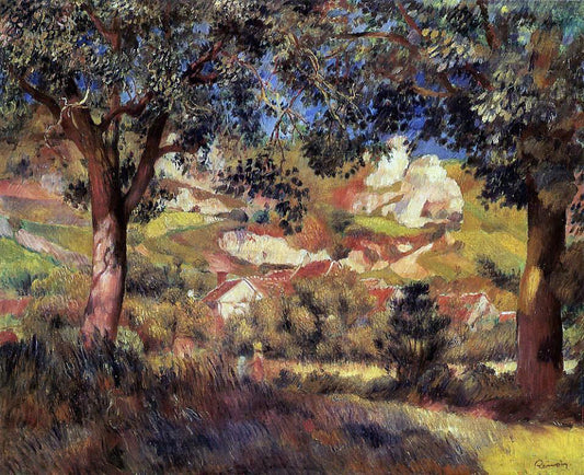  Pierre Auguste Renoir Landscape in La Roche-Guyon - Canvas Print